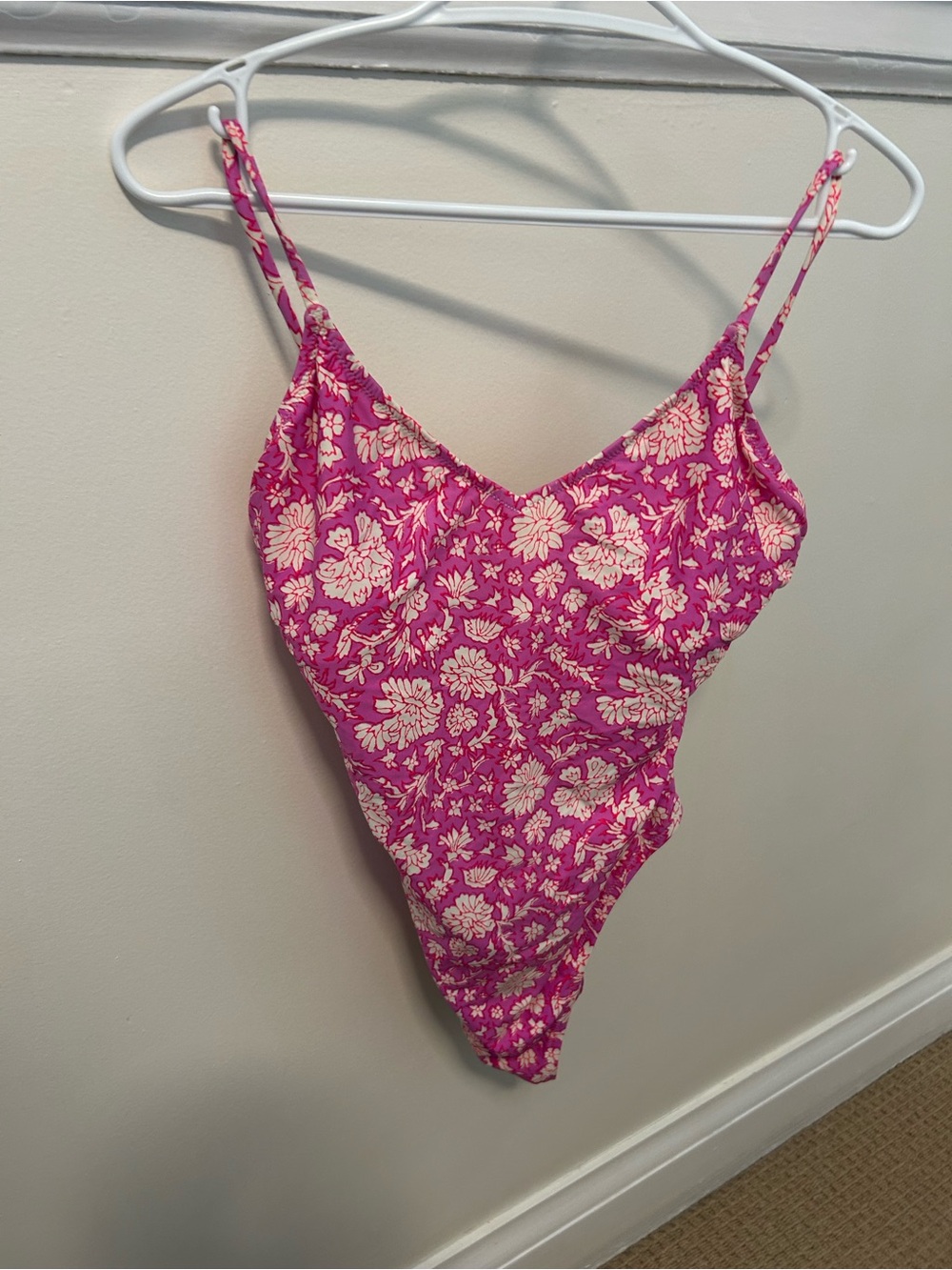 J. Crew Pink Floral One-Piece Swimsuit